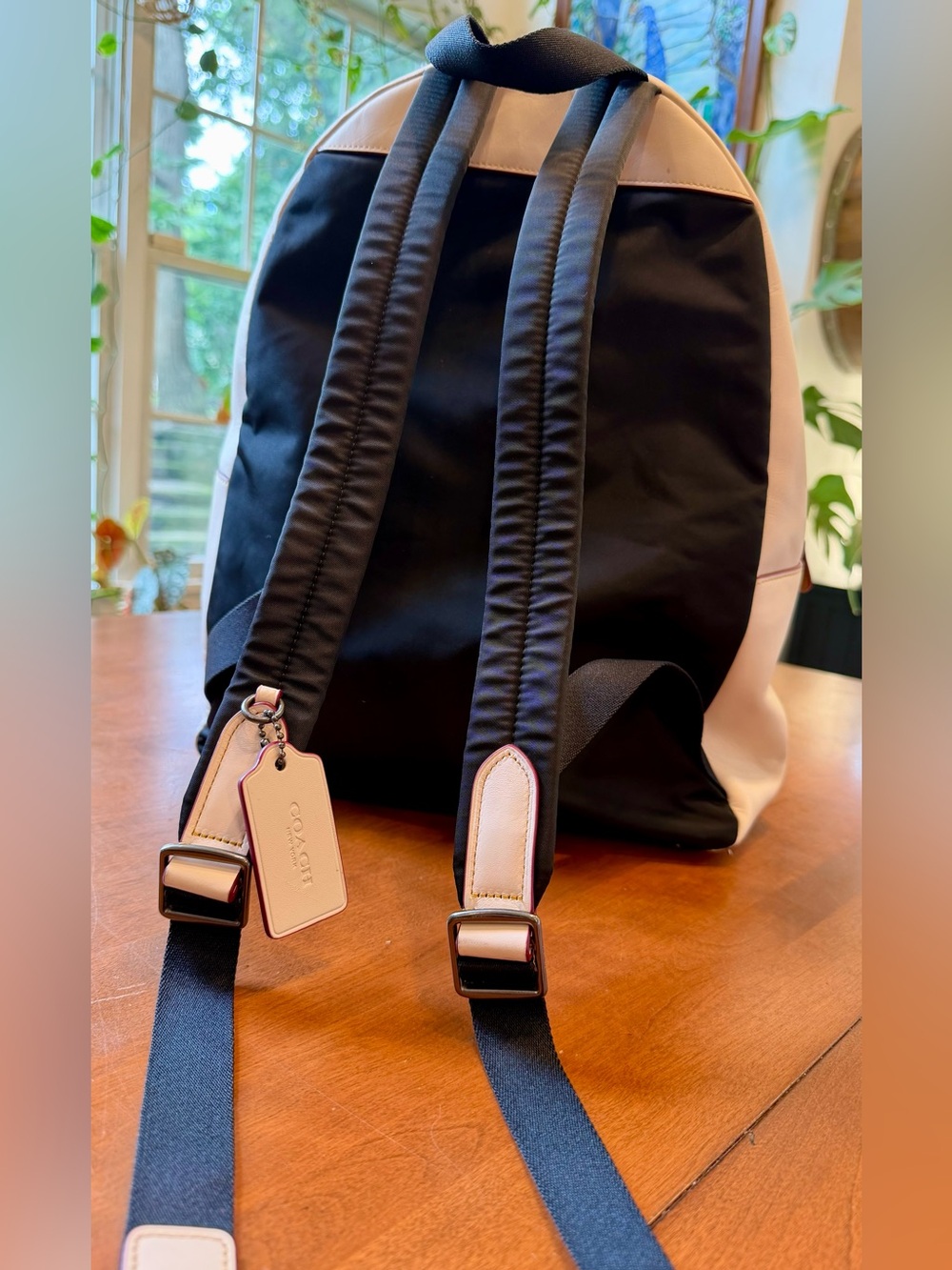 Coach x Disney Mickey Mouse Cream Leather Backpack - Picture 2 of 7